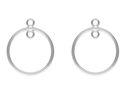 Sterling Silver Drop Round With    Closed Jump Ring Inside 15mm - Standard Image - 2