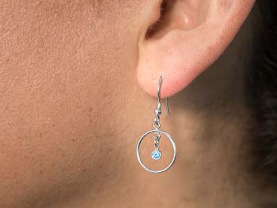 Sterling Silver Drop Round With    Closed Jump Ring Inside 15mm - Standard Image - 3