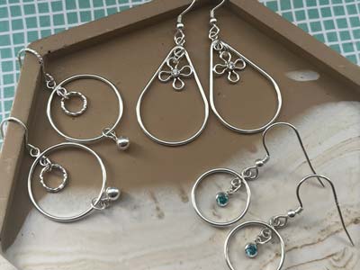 Sterling Silver Drop Hoop With     Closed Jump Ring Inside 20mm       Pack of 2 - Standard Image - 6
