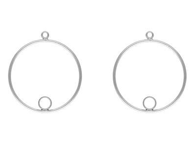 Sterling-Silver-Drop-Hoop-With-4mm-Be...