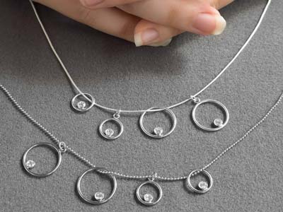 Sterling Silver Drop Round With 4mm Bezel Inside 25mm - Standard Image - 4