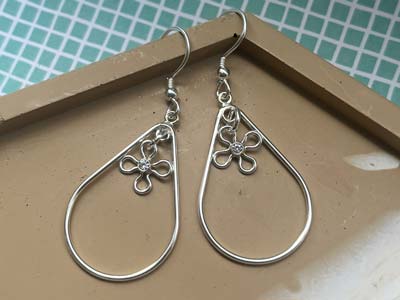 Sterling Silver Drop Teardrop With  Closed Jump Ring Inside 29mm X 20mm - Standard Image - 4