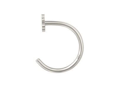 Sterling Silver Open Hoop Flower   8mm - Standard Image - 2