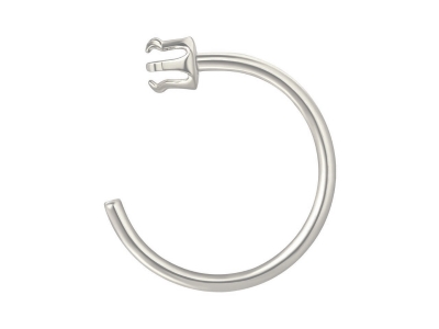 Sterling Silver Open Hoop Setting 10mm - Standard Image - 2