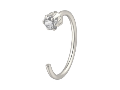 Sterling Silver Open Hoop Setting 10mm - Standard Image - 3
