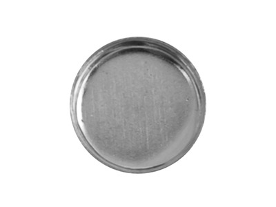 Sterling Silver Round Bezel Cup    6mm, Pack of 6 - Standard Image - 2