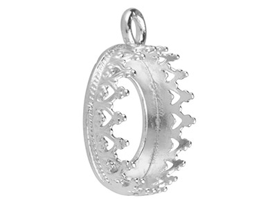 Sterling Silver Round Filigree     Bezel Cup 12mm - Standard Image - 3