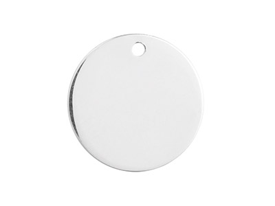 Sterling Silver Round Disc 20mm    Stamping Blank Pack of 3 With 1    Hole, Marked 925, 100 Recycled  Silver