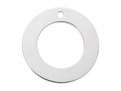 Sterling Silver Flat Washer 25mm   Stamping Blank - Standard Image - 1