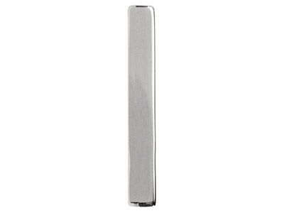 Sterling Silver Solid Rectangular  Bar 30x4mm Stamping Blank - Standard Image - 3