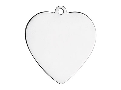 Sterling Silver Heart 25mm         Stamping Blank - Standard Image - 1