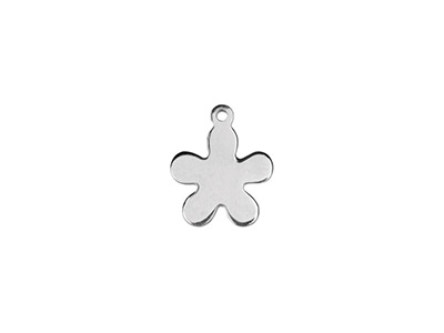 Sterling Silver Flower 10mm        Stamping Blank Pack of 5 - Standard Image - 1