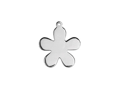 Sterling Silver Flower 15mm        Stamping Blank Pack of 3 - Standard Image - 1