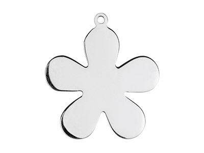 Sterling Silver Flower 25mm        Stamping Blank - Standard Image - 1