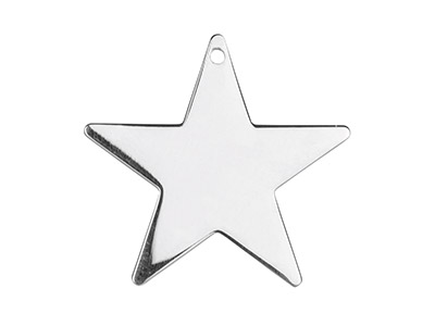 Sterling Silver Star 25mm          Stamping Blank - Standard Image - 1