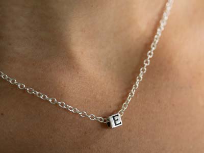 Sterling Silver Letter D 5mm Cube  Charm Pack of 3 - Standard Image - 4