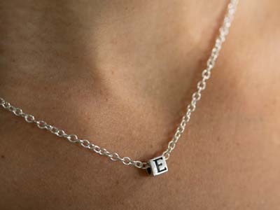 Sterling Silver Letter W 5mm Cube  Charm Pack of 3 - Standard Image - 4