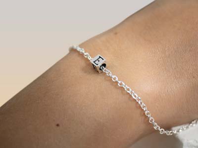 Sterling Silver Letter Y 5mm Cube  Charm Pack of 3 - Standard Image - 3