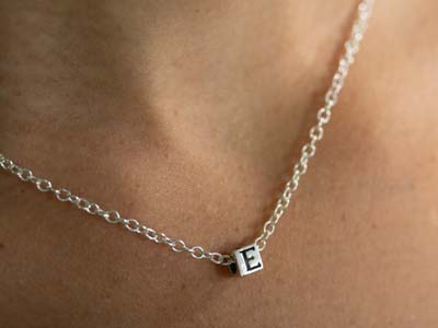 Sterling Silver Letter Z 5mm Cube  Charm Pack of 3 - Standard Image - 4