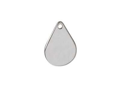 Sterling Silver Teardrop 10x14mm   Stamping Blank Pack of 5 - Standard Image - 1