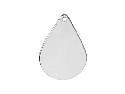 Sterling Silver Teardrop 15x21mm   Stamping Blank Pack of 3 - Standard Image - 1