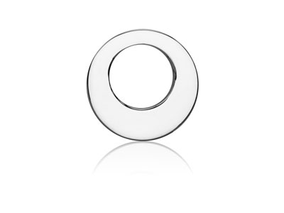 Sterling Silver Offset Washer 14mm - Standard Image - 1