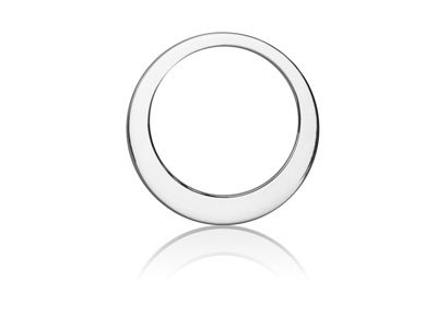 Sterling Silver Offset Washer 20mm - Standard Image - 1