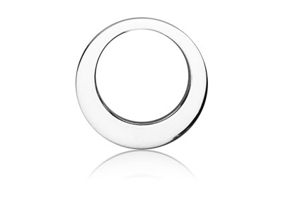 Sterling Silver Offset Washer 26mm - Standard Image - 1