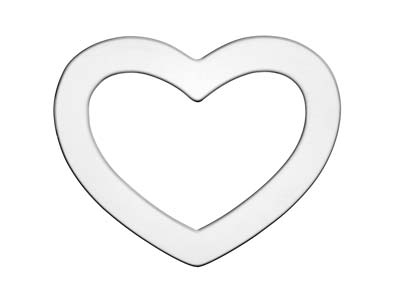 Sterling Silver Heart Washer 32mm  Stamping Blank - Standard Image - 1