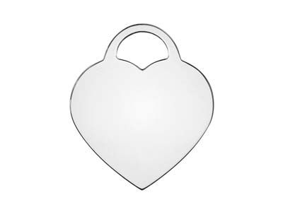 Sterling Silver Heart Lock 16mm    Stamping Blank