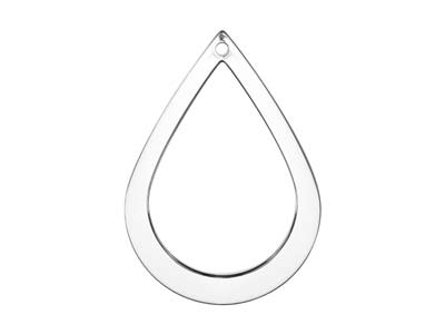 Sterling Silver Open Teardrop      25x35mm Stamping Blank