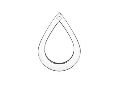 Sterling Silver Open Teardrop      20x27mm Stamping Blank - Standard Image - 1