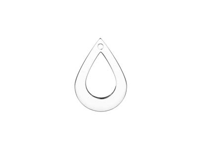 Sterling Silver Open Teardrop      15x20mm Stamping Blank