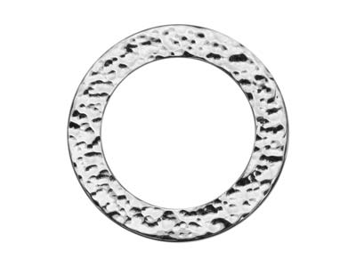 Sterling Silver Washer Hammered    Blank 25mm