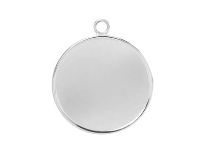 Sterling Silver Round Locket Insert Blank 18mm