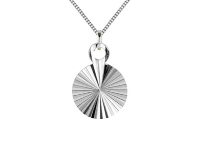 Sterling Silver Diamond Cut Round  Blank 8mm - Standard Image - 2