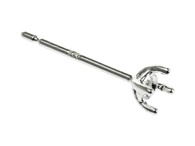 Sterling Silver 3mm Martini Claw   Earrings Pack of 10 - Standard Image - 2