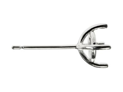 Sterling Silver 5mm Martini Claw   Earrings Pack of 10 - Standard Image - 3