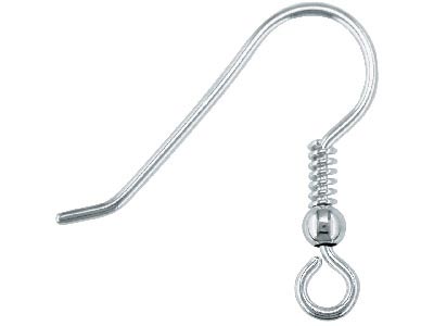 French Hook Wire With Bead 19mm Surgical Stainless Steel (10-Pcs)