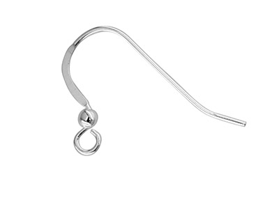 Sterling Silver Hook Wire,         Pack of 20, With Bead And Loop