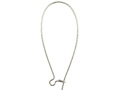 Sterling Silver Safety Wire,       Pack of 10, Extra Large, Height    46mm