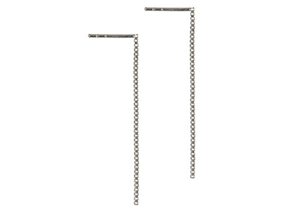 Sterling Silver Ear Thread         Pack of 2 - Standard Image - 2