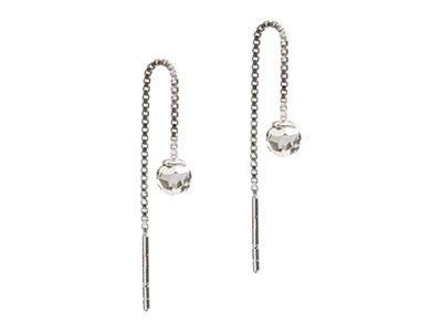 Sterling Silver Ear Thread         Pack of 2 - Standard Image - 3