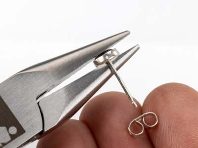 Sterling Silver Earring Back Scroll Medium, Pack of 20, 100% Recycled Silver - Standard Image - 4