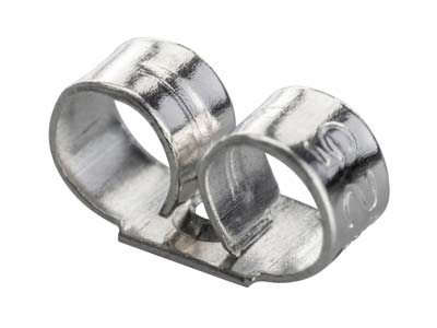 Sterling Silver Earring Back Scroll Medium, Pack of 20, 100% Recycled Silver - Standard Image - 5