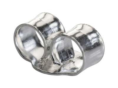 Sterling Silver Earring Back Scroll Medium Pack of 20, 100% Recycled Silver - Standard Image - 5