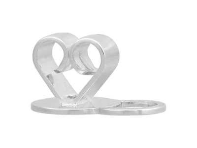 Sterling Silver Hollow Support Scroll Pack of 2 - Standard Image - 3