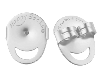 Sterling Silver Happy Backs® Scroll Small Pack of 2 - Standard Image - 2