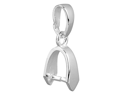 Sterling Silver Extra Large Pinch  Bail Pinch Attachment With Bail - Standard Image - 2
