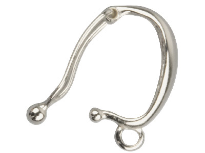 Sterling Silver Clip On Bail 14mm  Domed Front - Standard Image - 2
